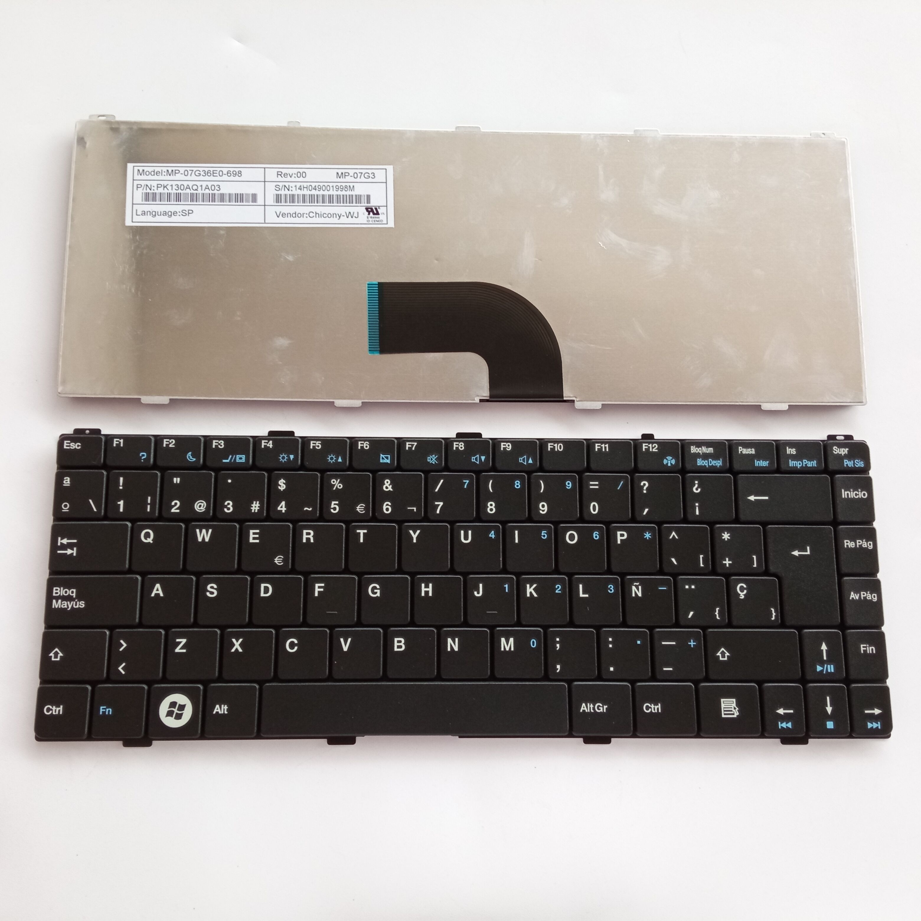 Picture of New Replacement Laptop Keyboard For BENQ S43/HCL L52/S46/i1000/i1030 BLACK SP Layout